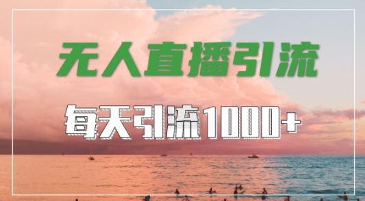 抖音快手视频号全平台通用，无人直播引流法，超暴力引流1000+高质量精准创业粉【揭秘】-观智斋电商课程站