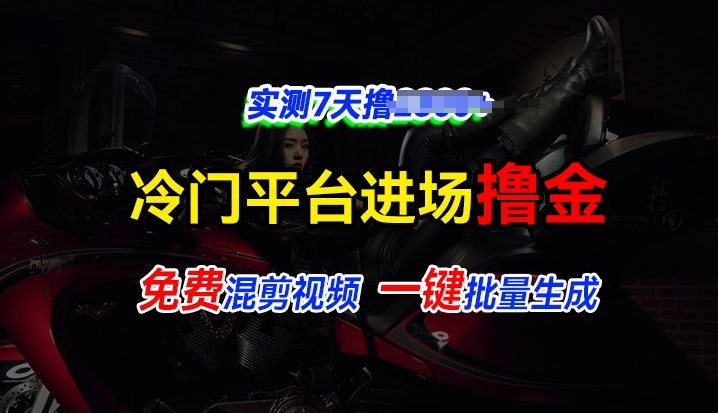 全新冷门平台vivo视频，快速免费进场搞米，通过混剪视频一键批量生成，实测7天撸2.3k-观智斋电商课程站