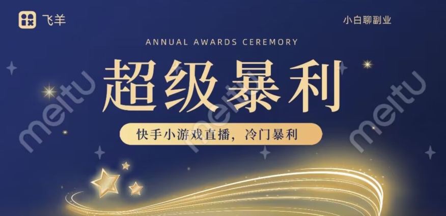 快手官方暴利冷门小游戏无人直播，小白一台电脑即可操作，轻松月入10w+-观智斋电商课程站