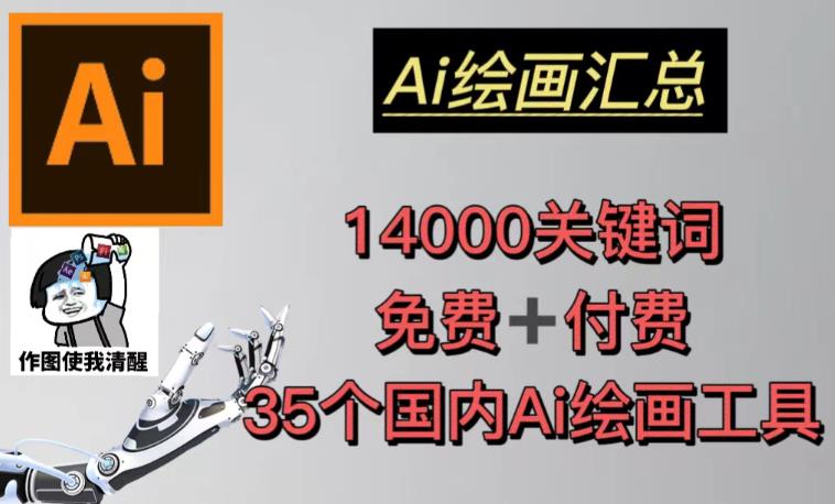 AI绘画汇总14000关键词+35个国内AI绘画工具（兔费+付费）头像壁纸不用愁-观智斋电商课程站