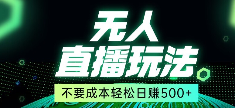 全网首发24年最新无人直播玩法，不需要成本，无需人力，一台电脑24小时为你工作-观智斋电商课程站