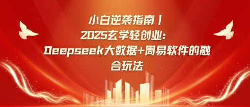 小白逆袭指南，2025玄学轻创业：Deepseek大数据+周易算法的融合玩法-观智斋电商课程站
