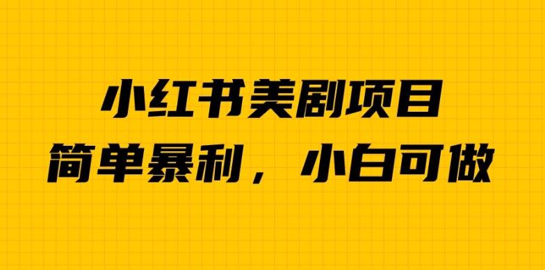 外面卖1980的小红书美剧项目，单日收益1000＋，小众暴利的赛道【揭秘】-观智斋电商课程站