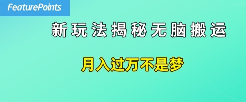 简单操作，每天50美元收入，搬运就是赚钱的秘诀【揭秘】-观智斋电商课程站
