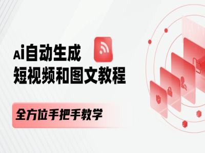 AI自动生成短视频和图文课程，全方位手把手教学-观智斋电商课程站
