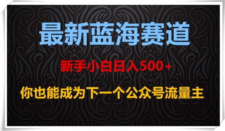 最新蓝海赛道，新手小白日入500+，你也能成为下一个公众号流量主【揭秘】-观智斋电商课程站