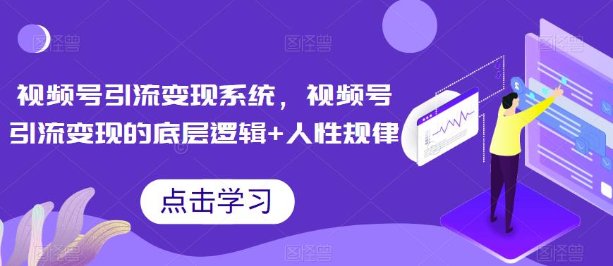 视频号引流变现系统，视频号引流变现的底层逻辑+人性规律-观智斋电商课程站