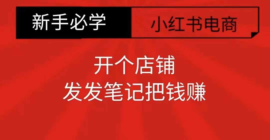小红书零食共创【新手易上手】开个店铺，发发笔记把钱赚-观智斋电商课程站