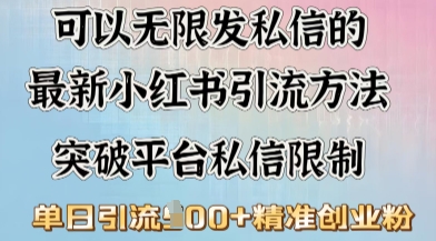 最新“摆烂式”引流打法，小红书私信引流，单天引流100+-观智斋电商课程站