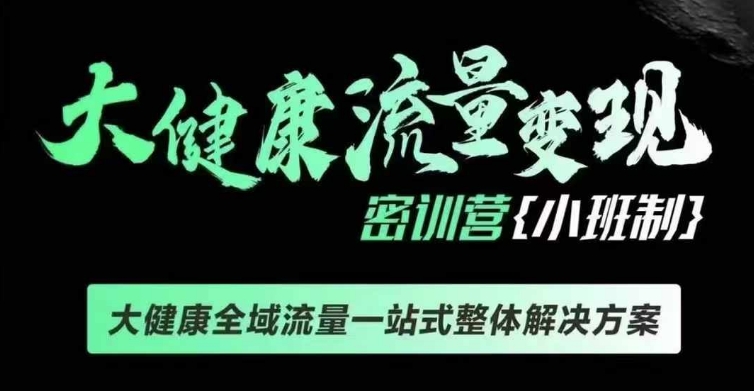 千万级大健康变现课线下课，大健康全域流量一站式整体解决方案-观智斋电商课程站
