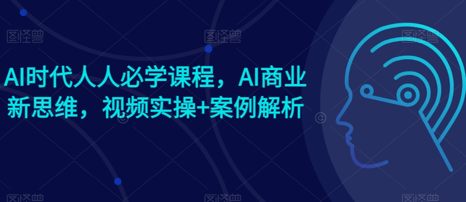 AI时代人人必学课程，AI商业新思维，视频实操+案例解析【赠AI商业爆款案例】-观智斋电商课程站