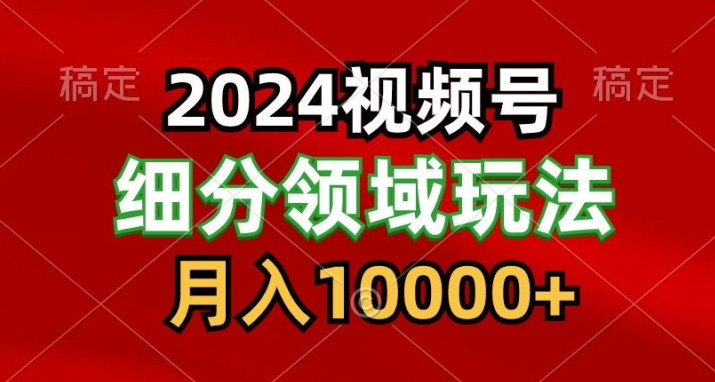 2024视频号分成计划细分领域爆款搬运玩法，每天5分钟，月入1W+-观智斋电商课程站