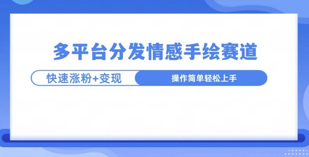 视频号手绘情感语录赛道玩法，快速涨粉+创作者计划收益-观智斋电商课程站