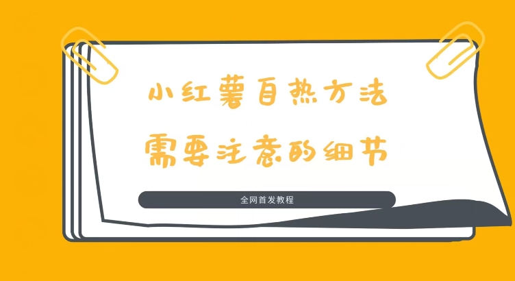 价值1980的小红书自热玩法，流量大佬都在用-观智斋电商课程站