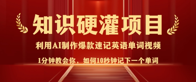 知识硬灌，10秒钟让你记住一个单词，3分钟一个视频，日入多张不是梦-观智斋电商课程站