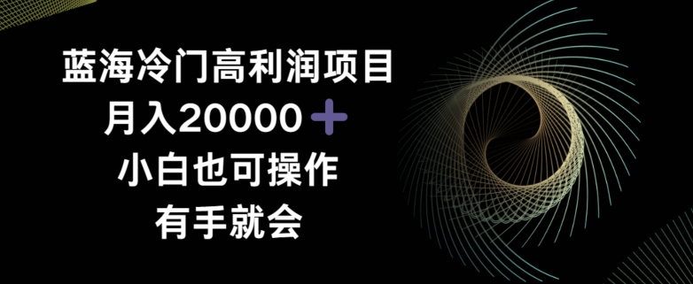 蓝海冷门高利润项目月入2000，小白也可操作有手就会-观智斋电商课程站