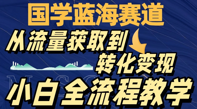 国学蓝海赛道，从流量获取，到转化变现，全流程教学-观智斋电商课程站