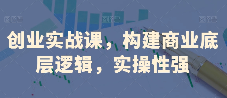 创业实战课，​构建商业底层逻辑，实操性强-观智斋电商课程站
