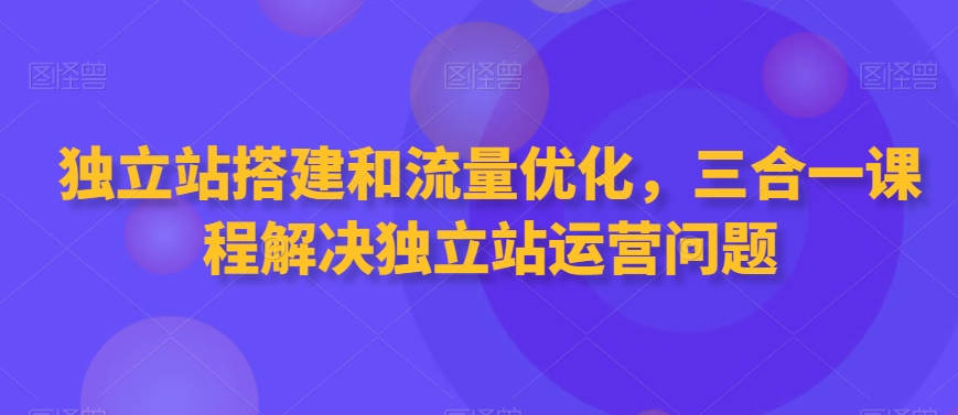 独立站搭建和流量优化，三合一课程解决独立站运营问题-观智斋电商课程站