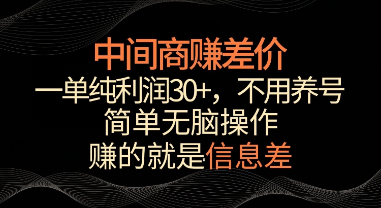 利用信息查赚差价，每单都有高利润，简单无脑操作，轻松日入多张-观智斋电商课程站