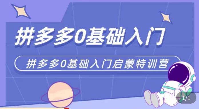 六一电商·拼多多运营0-1实操特训营，拼多多从基础到进阶的可实操玩法-观智斋电商课程站