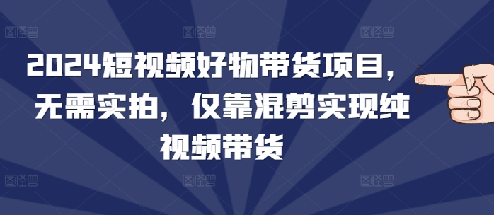 2024短视频好物带货项目，无需实拍，仅靠混剪实现纯视频带货-观智斋电商课程站