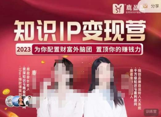 鹿盈盈-知识IP变现实操营，​普通人可复制的知识产品落地实操课，​带你打通知识IP变现底层逻辑-观智斋电商课程站