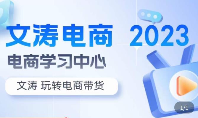文涛电商·7天零基础自然流起号，​快速掌握店铺运营的核心玩法，突破自然展现量，玩转直播带货-观智斋电商课程站