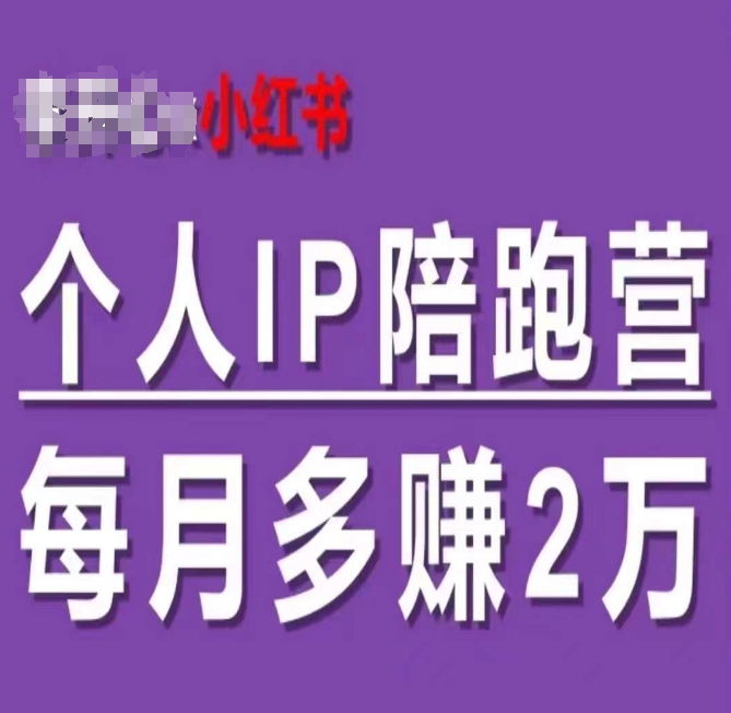 小红书个人IP陪跑营，60天拥有自动转化成交的双渠道个人IP，每月多赚2w-观智斋电商课程站