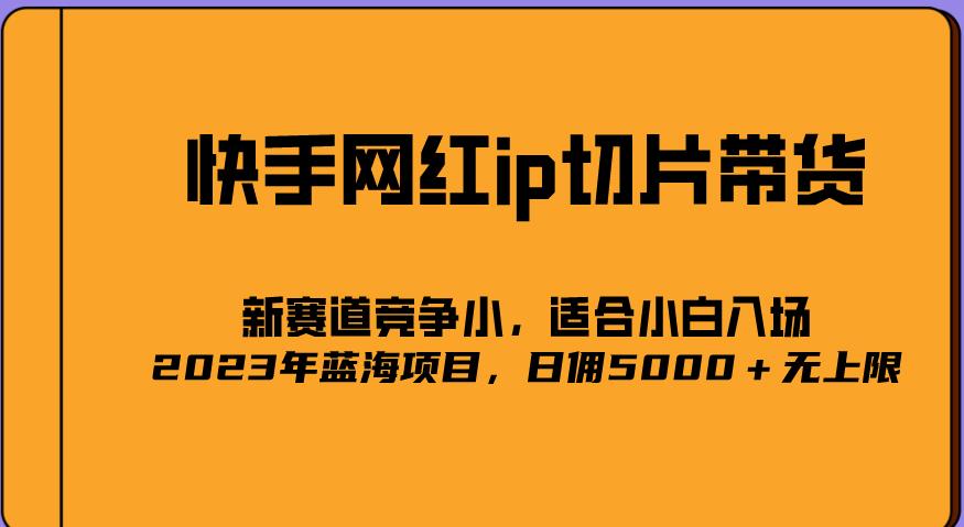 2023爆火的快手网红IP切片，号称日佣5000＋的蓝海项目，二驴的独家授权-观智斋电商课程站