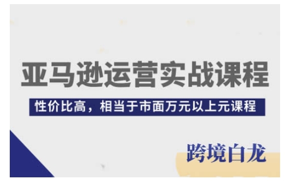亚马逊运营实战课程，亚马逊从入门到精通，性价比高，相当于市面万元以上元课程-观智斋电商课程站