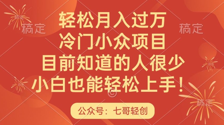 轻松月入过万，冷门小众项目，目前知道的人很少，小白也能轻松上手-观智斋电商课程站