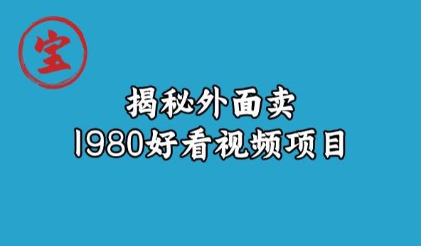宝哥揭秘外面卖1980好看视频项目，投入时间少，操作难度低-观智斋电商课程站