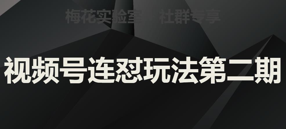 梅花实验室社群视频号连怼玩法第二期，实操讲解全部过程-观智斋电商课程站