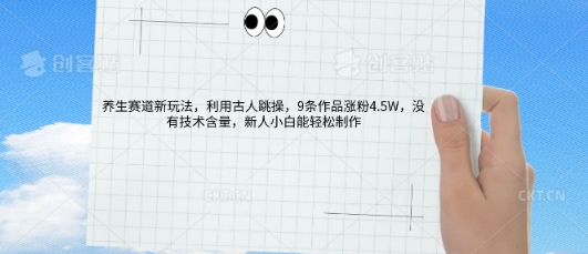 AI养生赛道新玩法，10条作品涨粉5.2W，操作简单，新人小白能轻松制作-观智斋电商课程站
