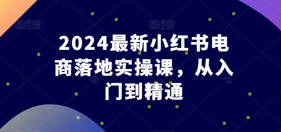 2024最新小红书电商落地实操课，从入门到精通-观智斋电商课程站