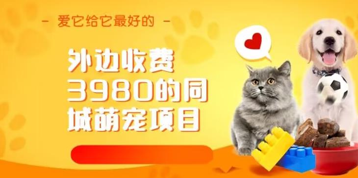 外边收费3980的同城萌宠项目，用最冷门的玩法冲击最热门的市场【揭秘】-观智斋电商课程站