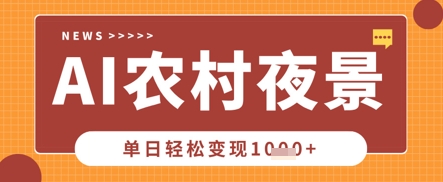 Deepseek制作农村夜景视频，一条视频点赞20W+，单日变现数张-观智斋电商课程站