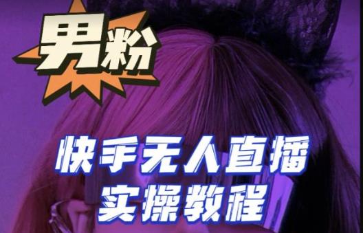 【男粉落地项目】零基础玩转男粉快手无人直播月入3w+，2023快手无人直播实操教程-观智斋电商课程站