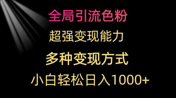 全局引流色粉，超强变现能力，多种变现方式，小白轻松日入1000+-观智斋电商课程站