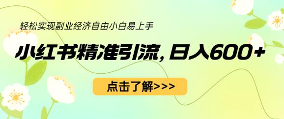 小红书精准引流，小白日入600+，轻松实现副业经济自由（教程+1153G资源）-观智斋电商课程站