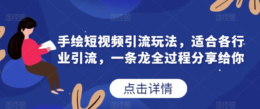 手绘短视频引流玩法，适合各行业引流，一条龙全过程分享给你-观智斋电商课程站