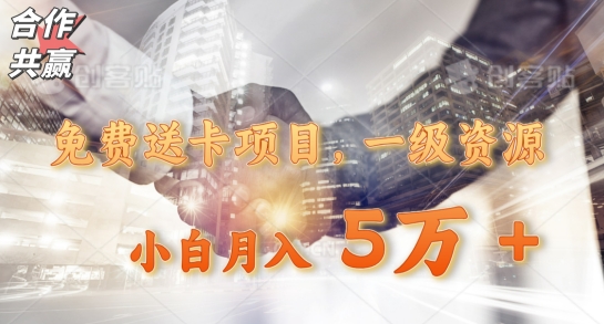 免费送卡项目，一级资源，小白月入5万+-观智斋电商课程站