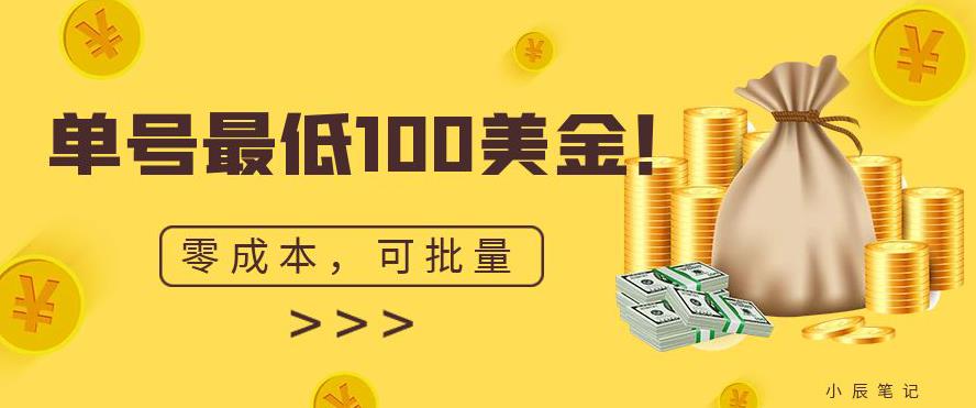 单号最低100美金，零成本，小白无脑操作，可复制，可扩大-观智斋电商课程站