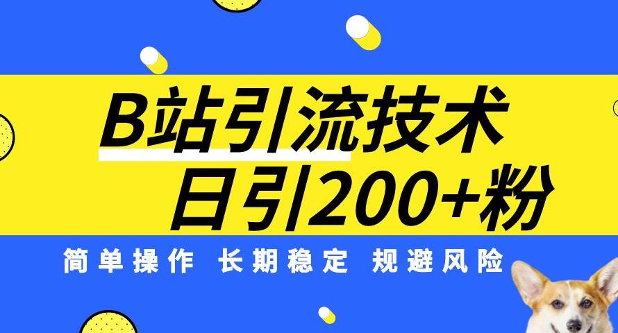 B站引流技术：每天引流200精准粉，简单操作，长期稳定，规避风险-观智斋电商课程站