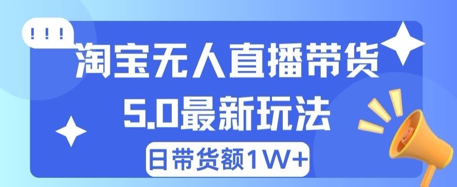 蓝海项目 淘宝无人直播冷门赛道 日赚500+无脑躺赚 小白有手就行-观智斋电商课程站