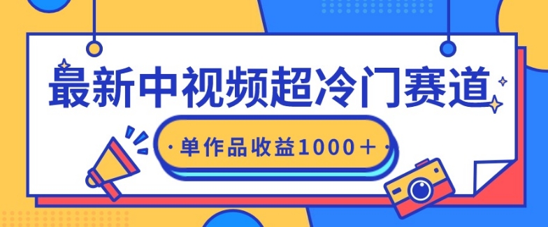 最新中视频超冷门赛道，轻松过原创，单条视频收益1000＋-观智斋电商课程站