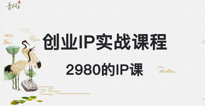 外边卖2980的创业IP课程，做私域月入5w+-观智斋电商课程站