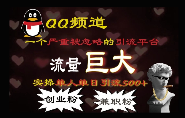 QQ最新引流方法，流量巨大，实操单日引流500+创业粉、兼职粉-观智斋电商课程站