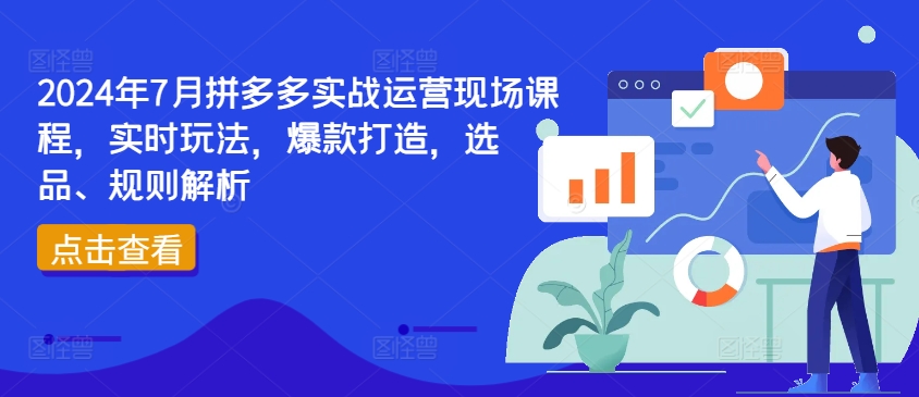 2024年7月拼多多实战运营现场课程，实时玩法，爆款打造，选品、规则解析-观智斋电商课程站